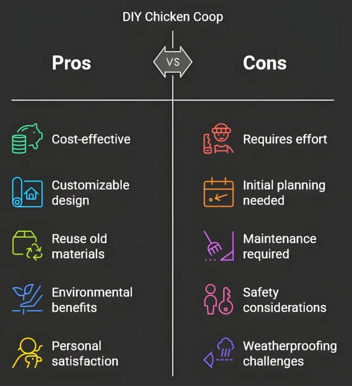 DIY chicken coop Infograph