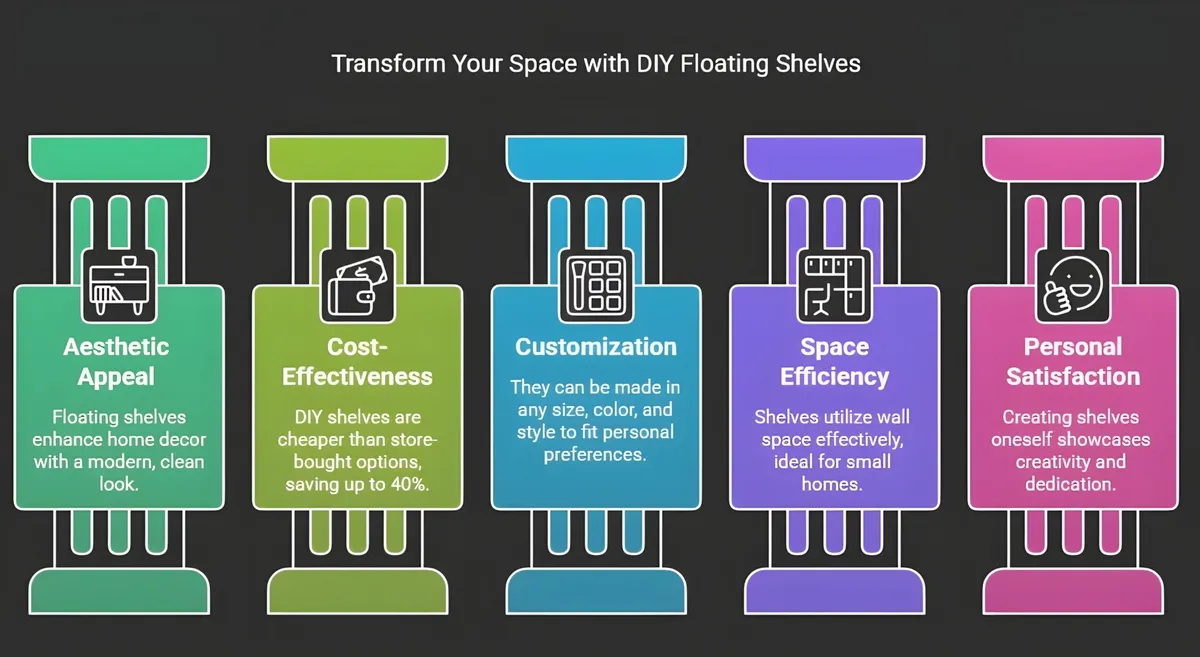 DIY Floating Shelves Infograph