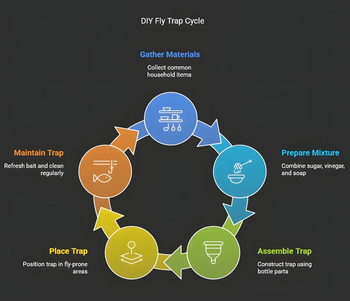 DIY fly trap Infograph